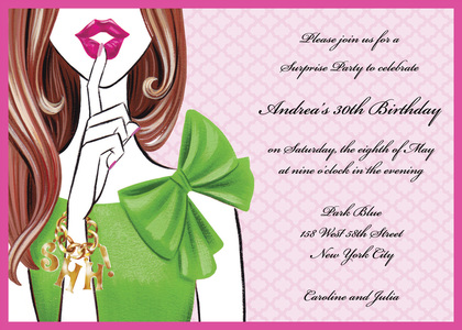 Stylish Surprise Blonde Girl Invitations