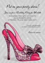 Luxurious Sparkle Party Pump Invitation