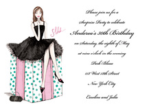 Stylish Surprise Birthday Girl Invitation