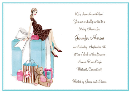 Fashionable Party Girl Invitations