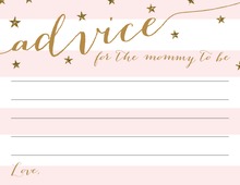 Pink Gold Glitter Chevrons Advice Cards