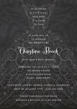 Filigree Dress Chalkboard Invitation