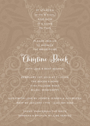 Softly Dress Royal Pink Invitations