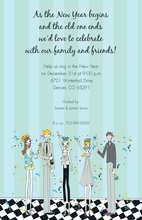 New Year Corporate Hands Invitation