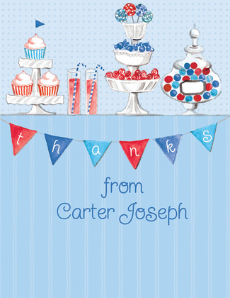 Candy Buffet Pink Thank You Cards