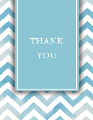 Chevron Pink Thank You Cards