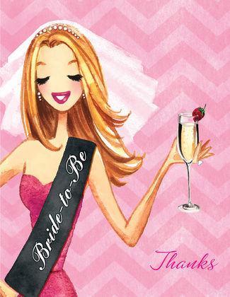 Champagne Toast Bride-to-be Shower Invitations