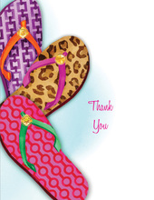 Fashionable Flip Flops Thank You Cards