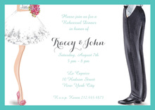 Chic Wedding Couple Invitation Bride Groom Invitations