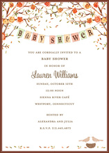 Baby Bird Fall Shower Invitations