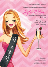 Champagne Toast Bride-to-be Shower Invitations