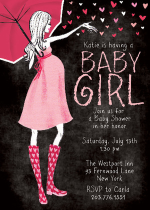 Stylish Baby Shower Chalkboard Neutral Invitations