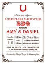 Kentucky Derby Luck Horse Shoe Invitations