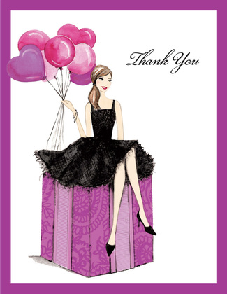 Fashionable Party Girl Invitations