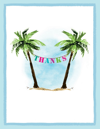 Palm Tree Party Banner Invitation