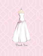 Butterfly Dress Thank You Cards