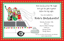 Limousine Holiday Bachelorette Invitation