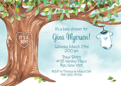 Onsie Tree Green Invitations