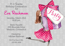 Fashionable Party Girl Invitations