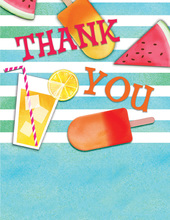 Summer Essentials Blue Thank You Cards