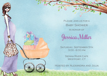 Strolling Mom Invitations