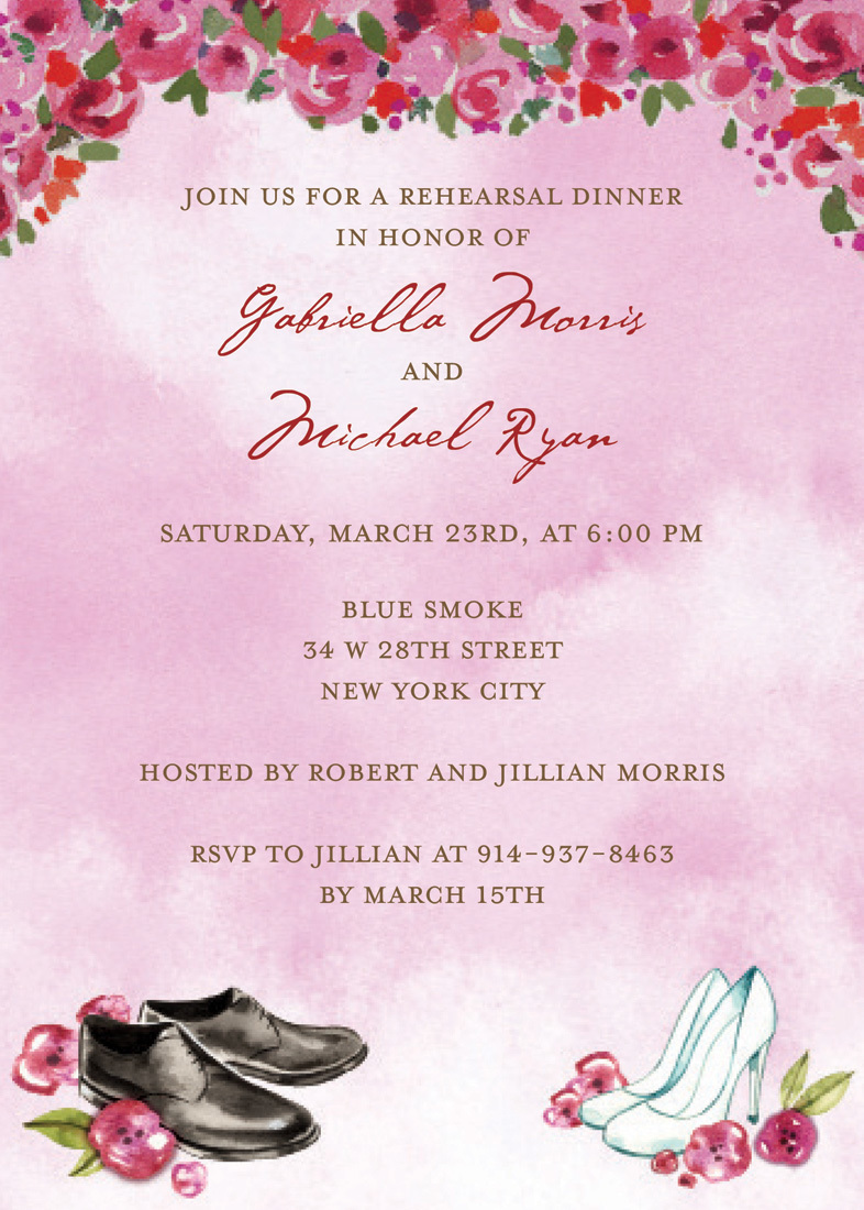 Special Wedding Shoes Bride and Groom Invitations