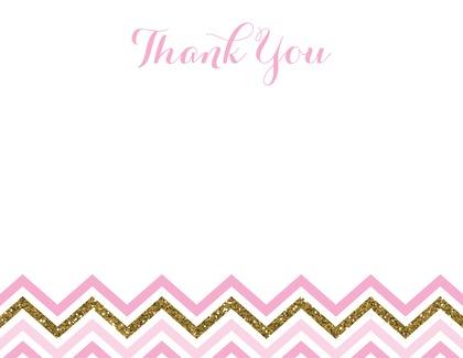 Pink Gold Glitter Chevrons Advice Cards