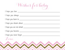 Pink Chevron Elephant Advice Cards