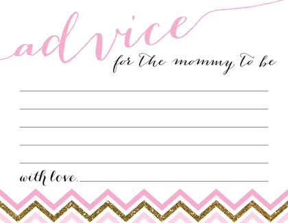 Pink Gold Glitter Chevrons Thank You Cards
