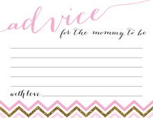 Navy Stripes Anchor Hot Pink Advice Cards