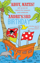 Four Little Pirates Birthday Invitations