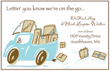 Blue Truck Moving Announcement Invitation