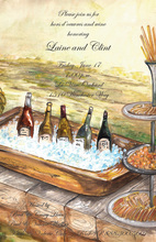 Retro Wine Cheese Invitations