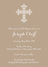 Elegant Cross Kraft Religious Invitations