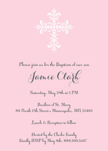 Elegant Cross Pink Religious Invitations