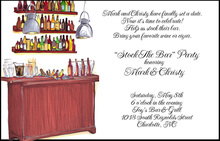 Bar Shelf Yellow Grey Invitations