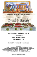 Bar Shelf Berry Black Invitations