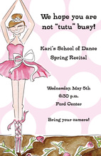 Dance and Twirl Ballerina Girl Birthday Invitations