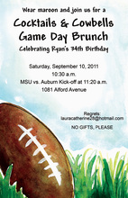 Game Day Sports Celebration Party Invitations