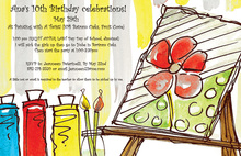 Art Party Paint Set Birthday Party Invitations