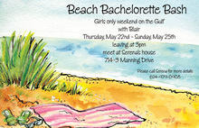 Water Color Tiki Beach Invitations