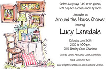 3 Squares House Olive Invitations