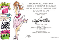 Floating Party Girl Invitation