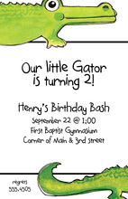 Mysterious Little Gator Invitation