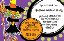 Candy Corn Witch Invitation
