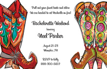 Brown Cowboy Boot Invitations