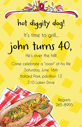 Delicious Hot Dog Invitations