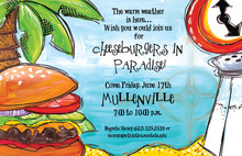 Cheeseburgers in Paradise Invitation