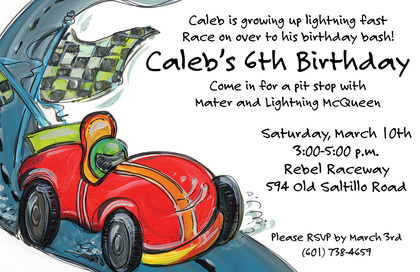 Fast Car Racing Invitations