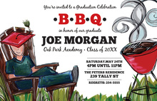 BBQ Grill Chill Backyard Invitations